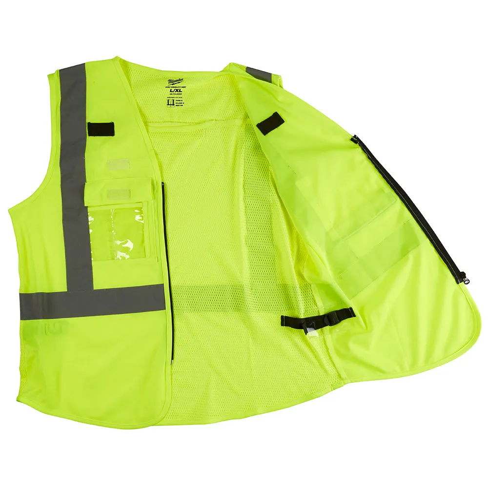 Milwaukee 48-73-5022 Class 2 - High Visibility Yellow Safety Vest - L/XL