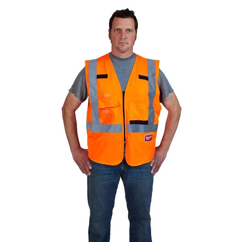 Milwaukee Reflective Safety Vest Hi-Viz Orange L/XL