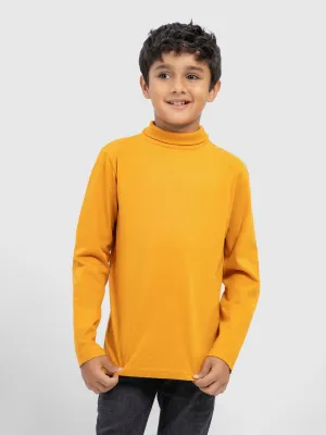 Mustard High Neck With Long Sleeves - Unisex