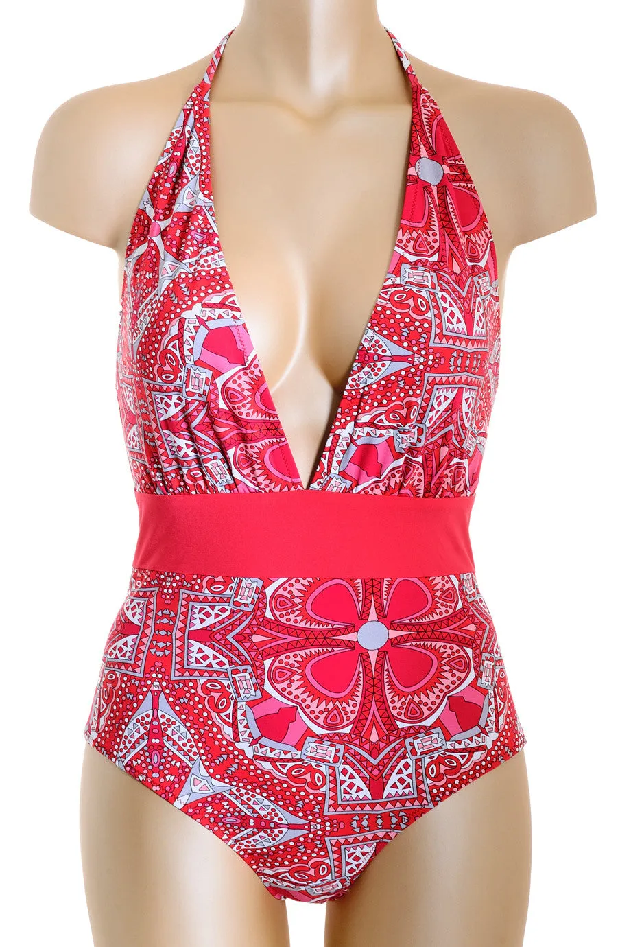 MY JEMMA OLIVIA Coral Capri Print Swimsuit