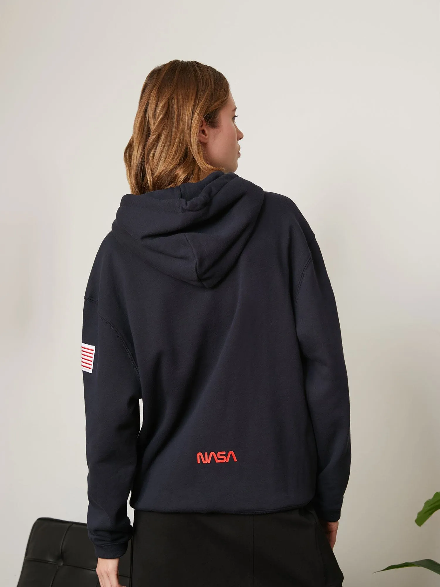 NASA WORM LOGO HOODIE (BLACK)