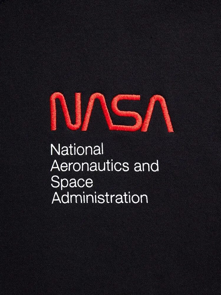 NASA WORM LOGO HOODIE (BLACK)