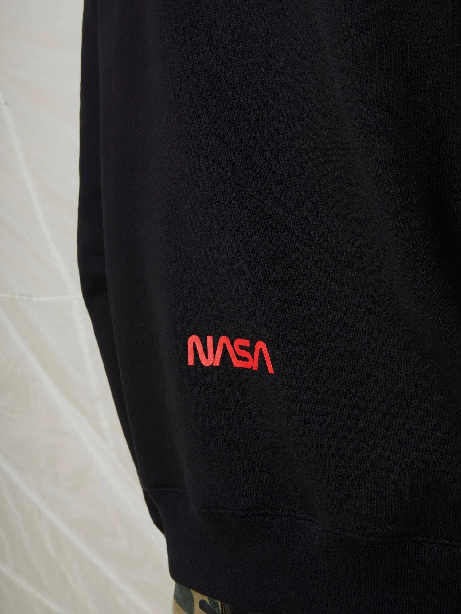 NASA WORM LOGO HOODIE (BLACK)