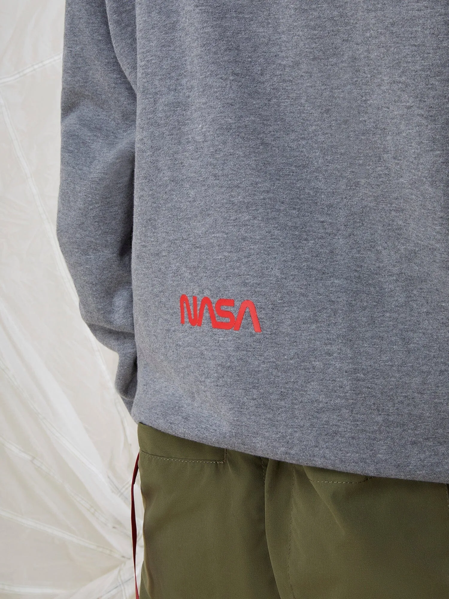 NASA WORM LOGO HOODIE (BLACK)