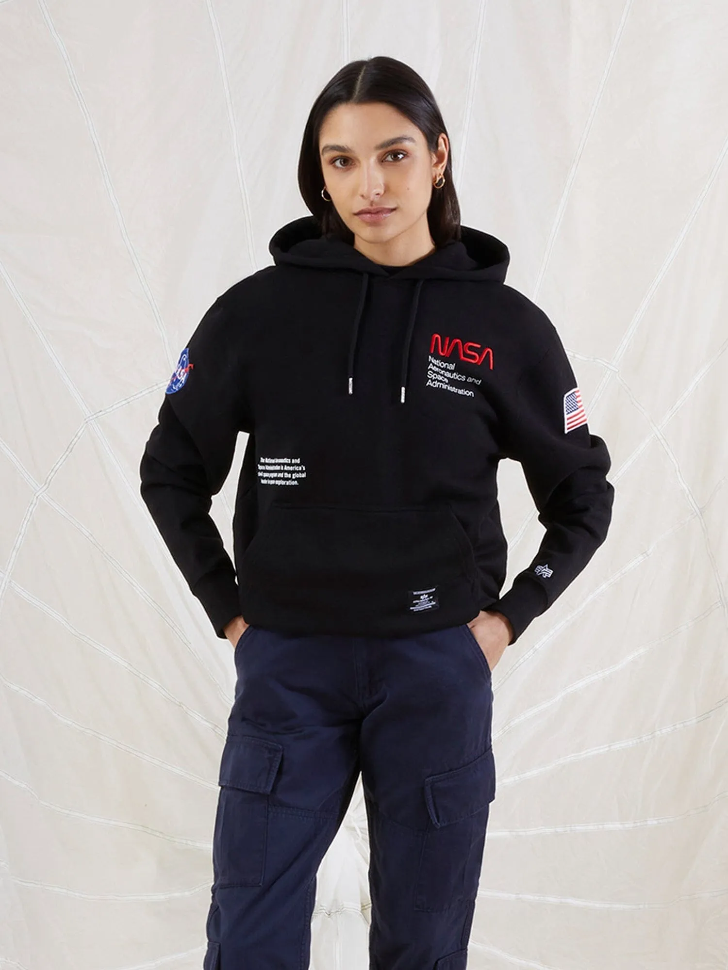 NASA WORM LOGO HOODIE (BLACK)