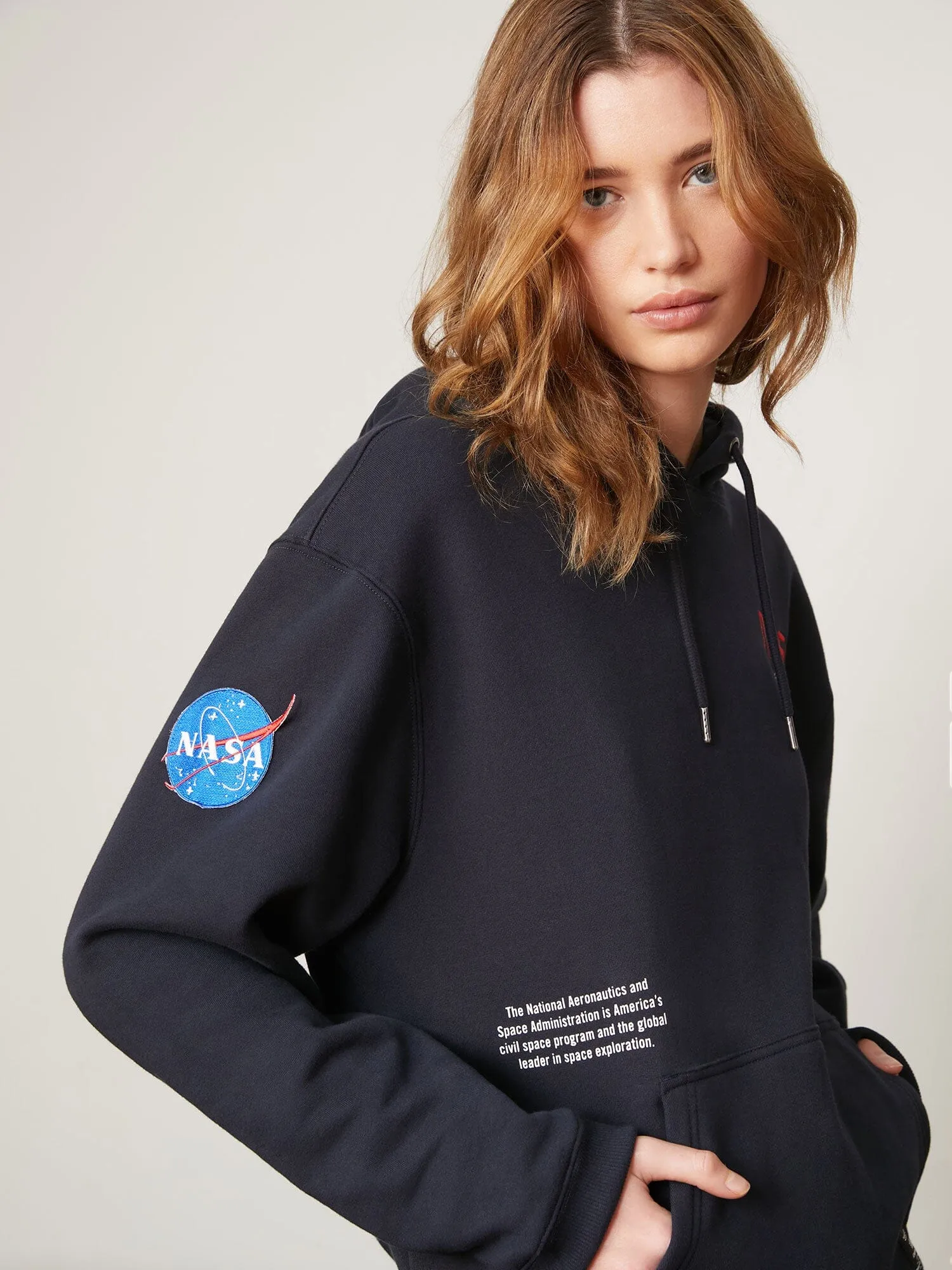 NASA WORM LOGO HOODIE (BLACK)