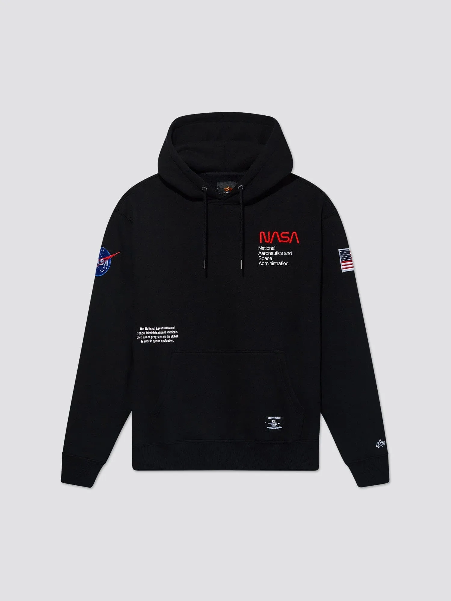 NASA WORM LOGO HOODIE (BLACK)