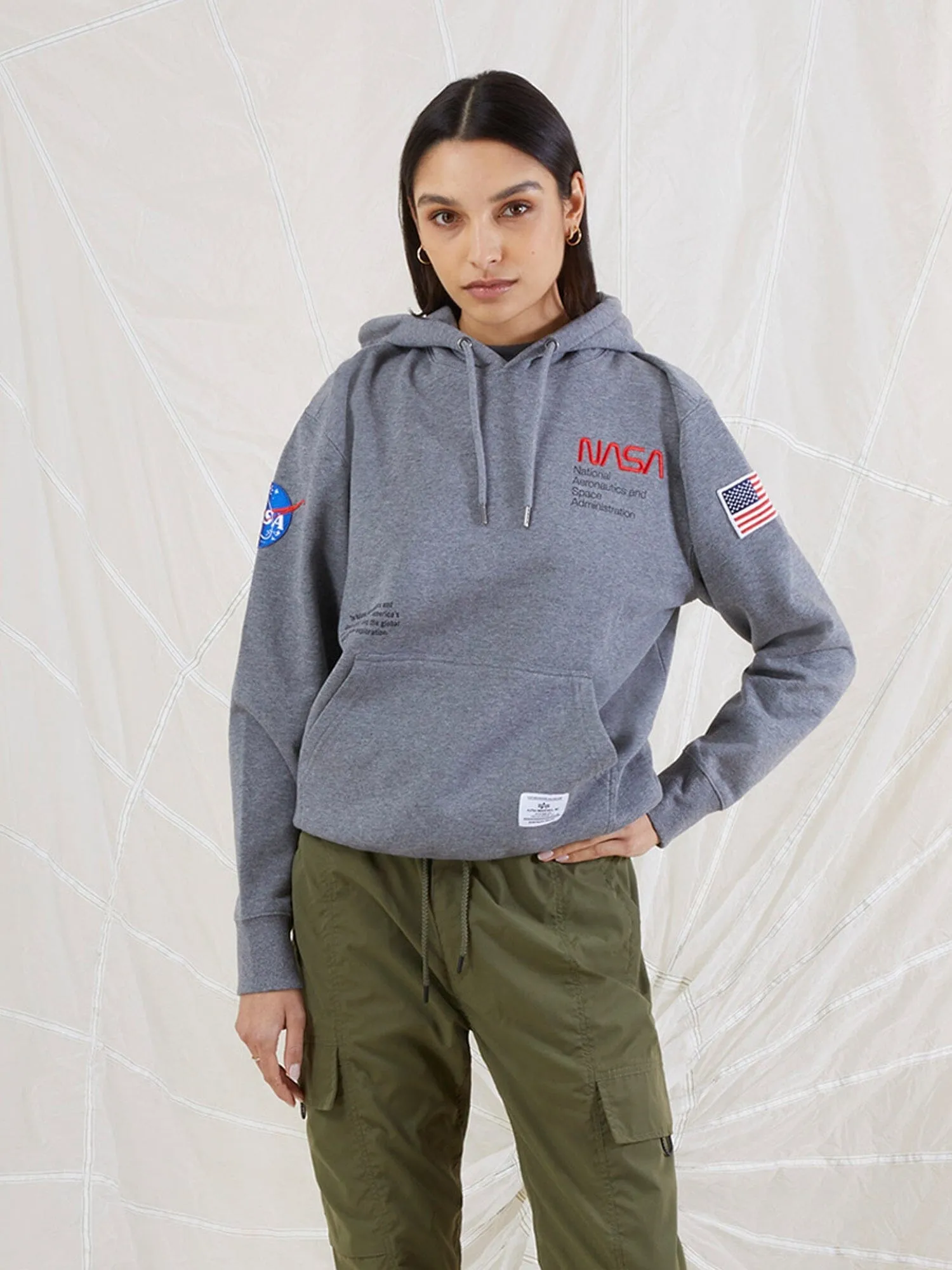 NASA WORM LOGO HOODIE (BLACK)