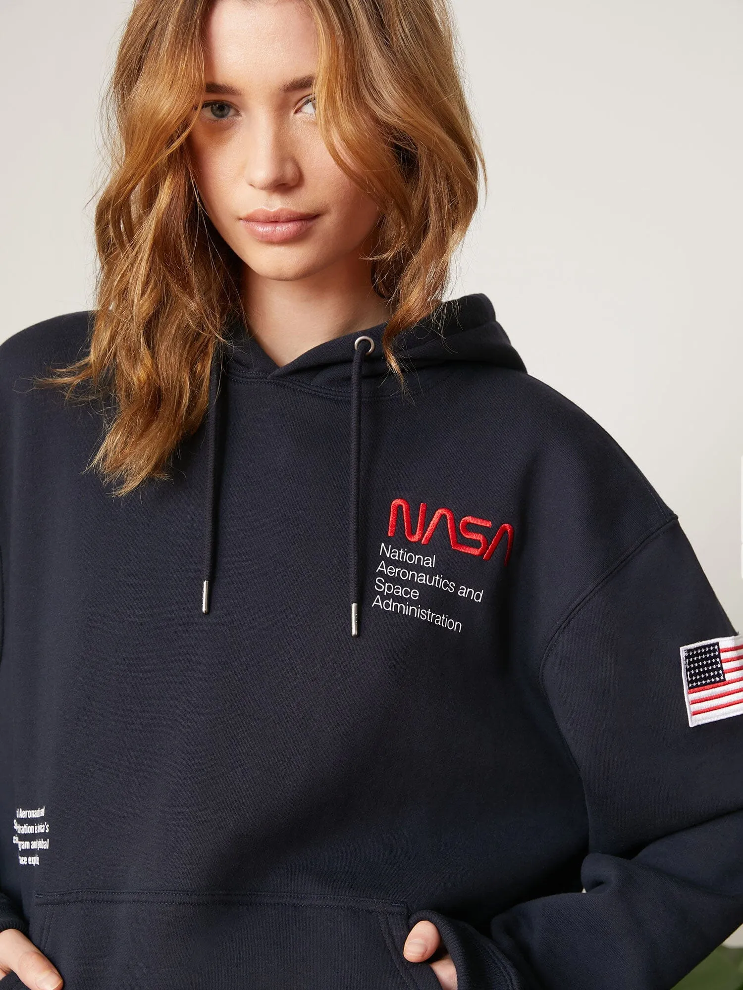 NASA WORM LOGO HOODIE (BLACK)