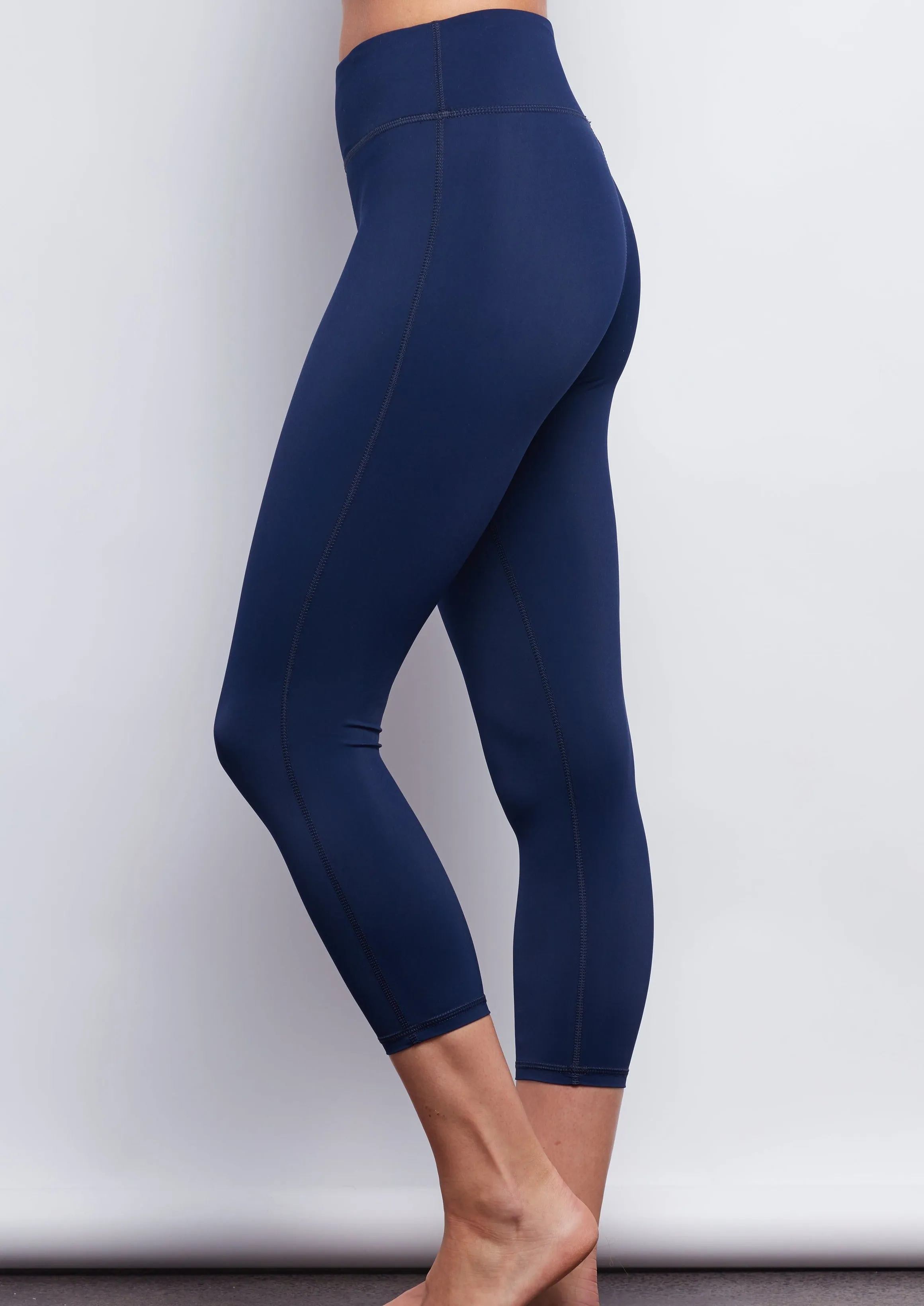 Nautical Navy Sculpt Crop Legging