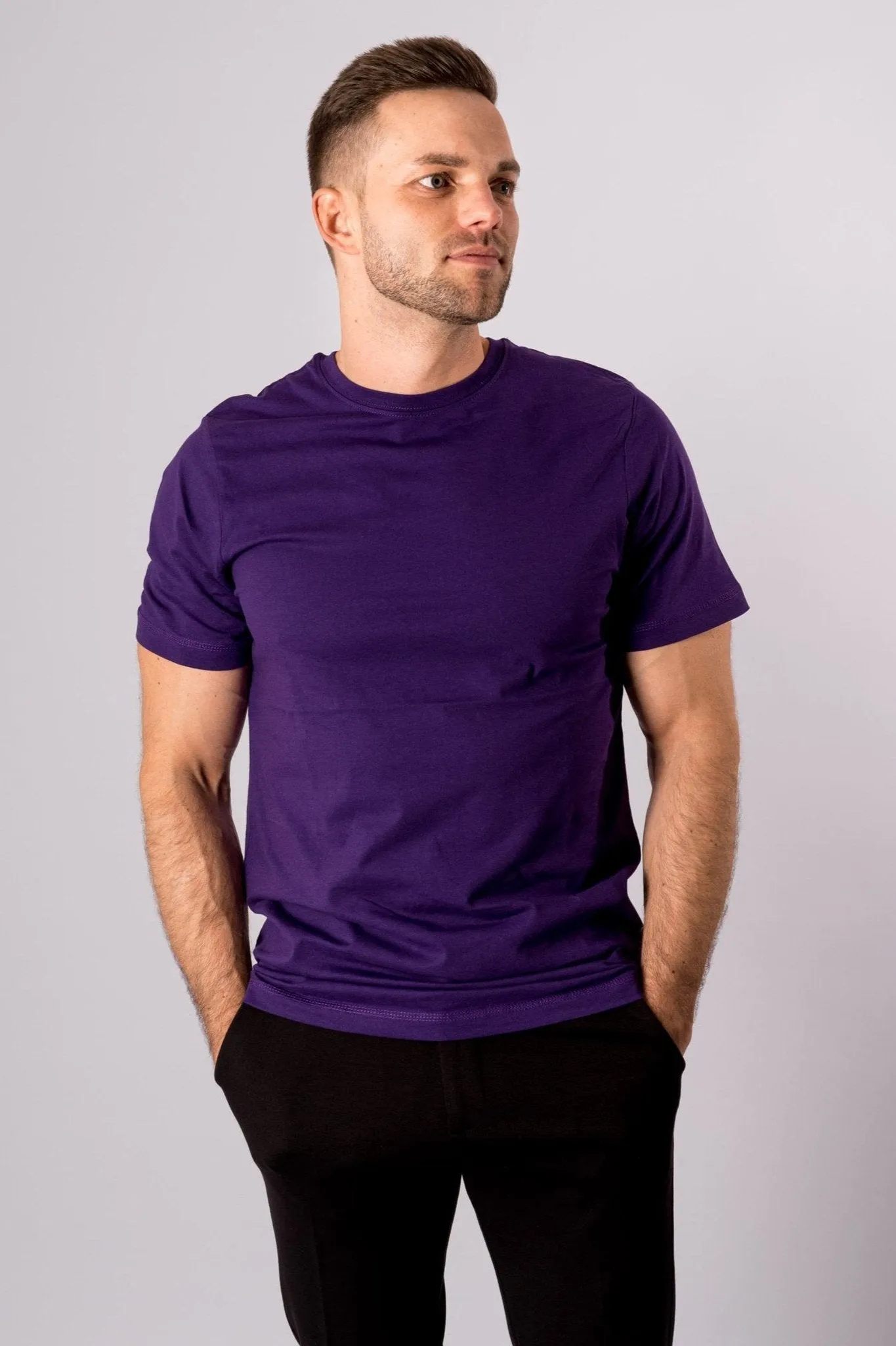 Organic Basic T-shirt - Purple