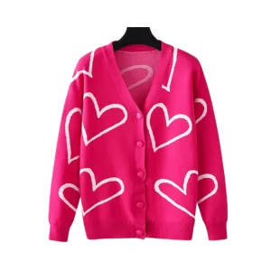 Pre Order:  Hearts All Around Knit Cardigan