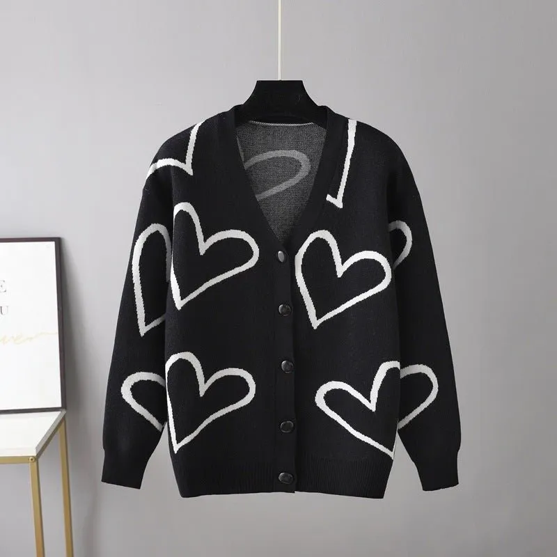 Pre Order:  Hearts All Around Knit Cardigan