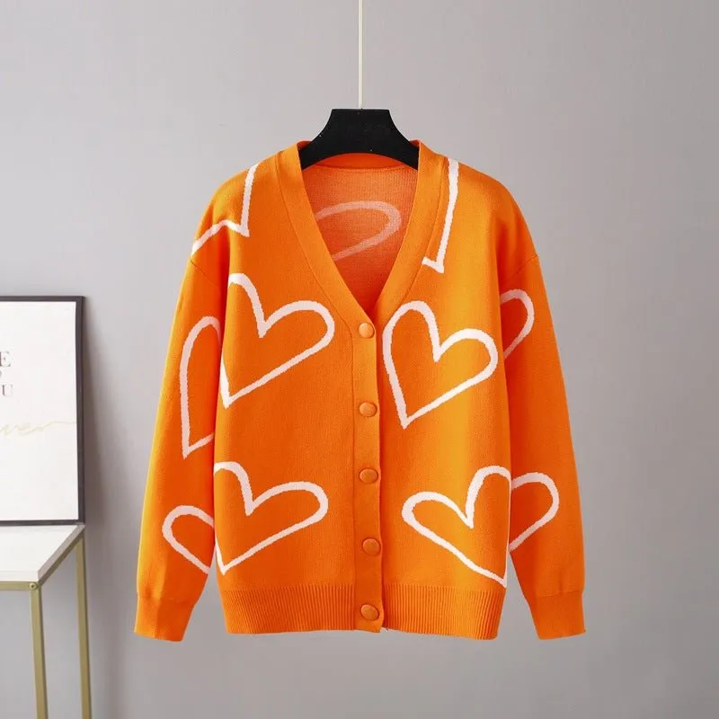 Pre Order:  Hearts All Around Knit Cardigan