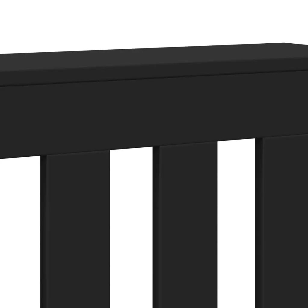 Radiator Cover Black 205x21.5x83.5 cm Engineered Wood