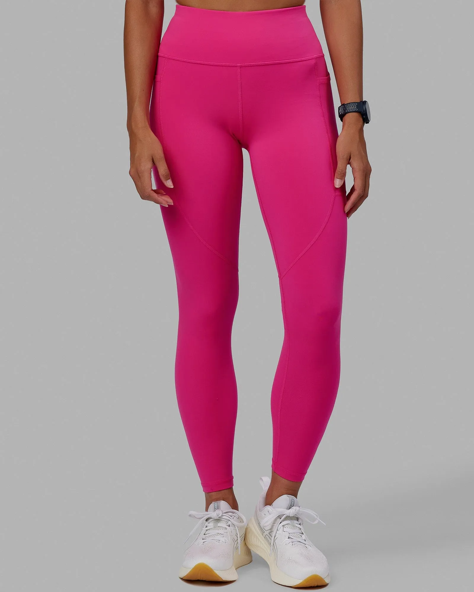 Rep Full Length Leggings - Ultra Pink-White