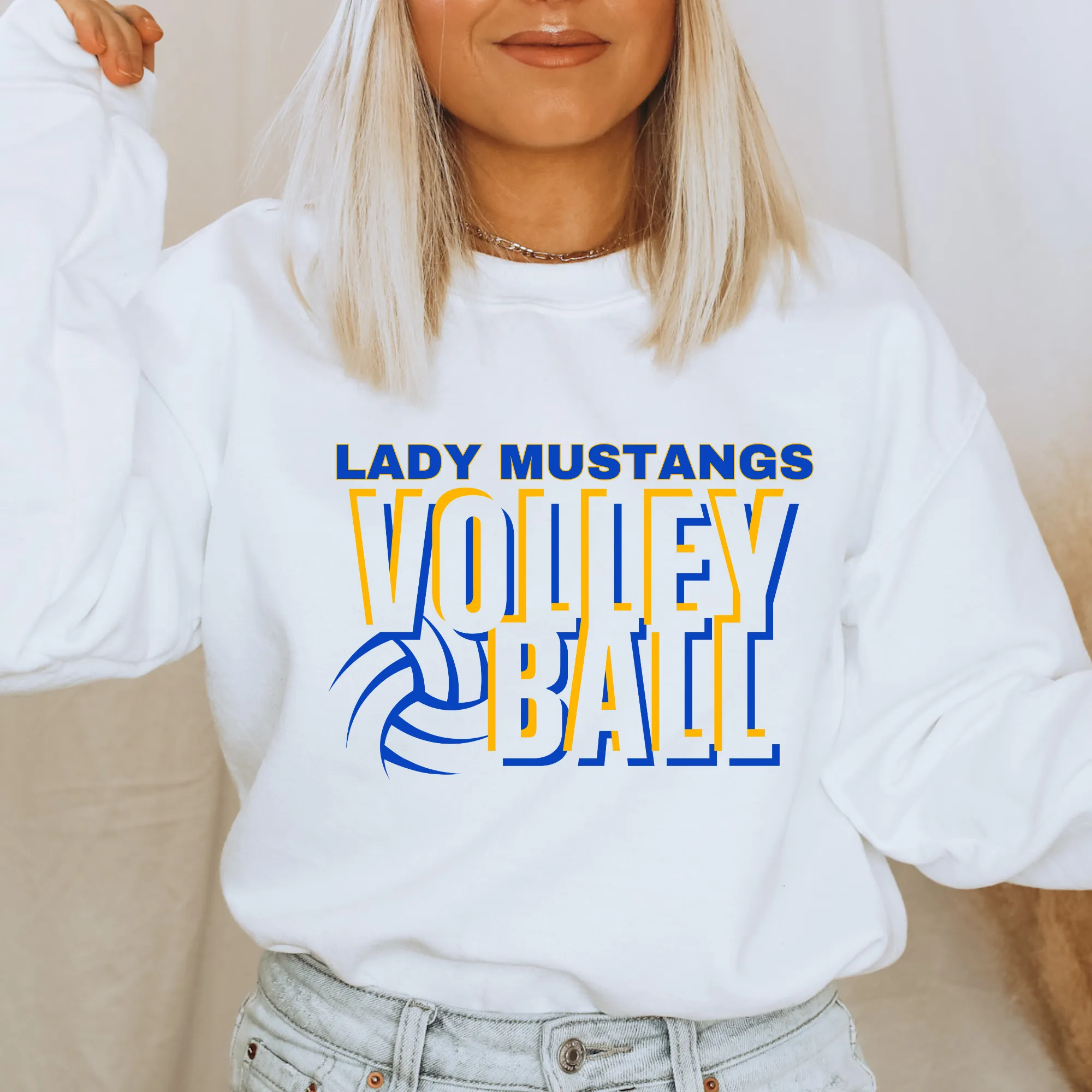 Sahuarita Mustangs Volleyball Unisex Hoodie or Crewneck Sweatshirt in choice of 4 designs