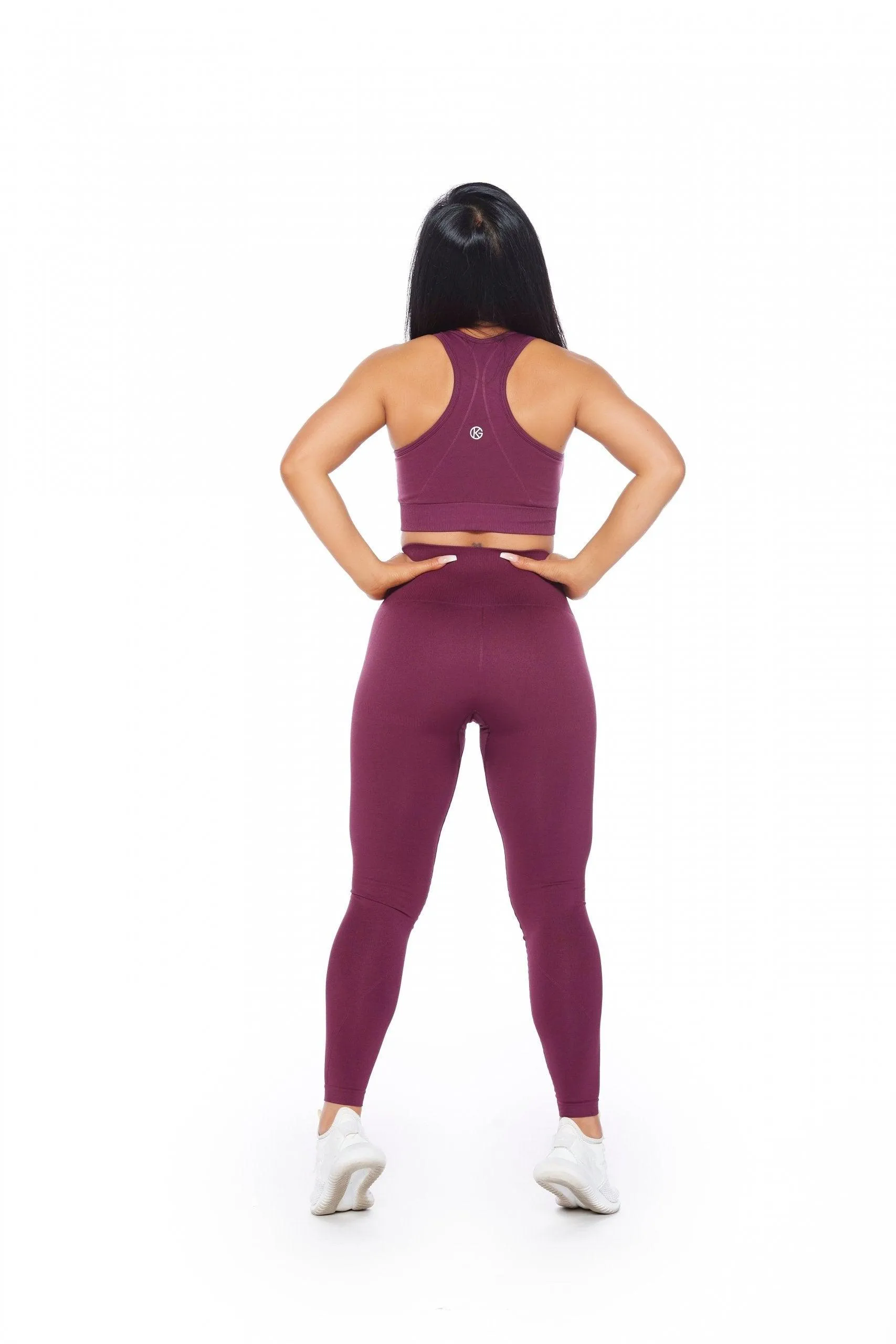 Seamless Sports Bra - Wine