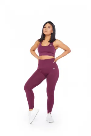 Seamless Sports Bra - Wine