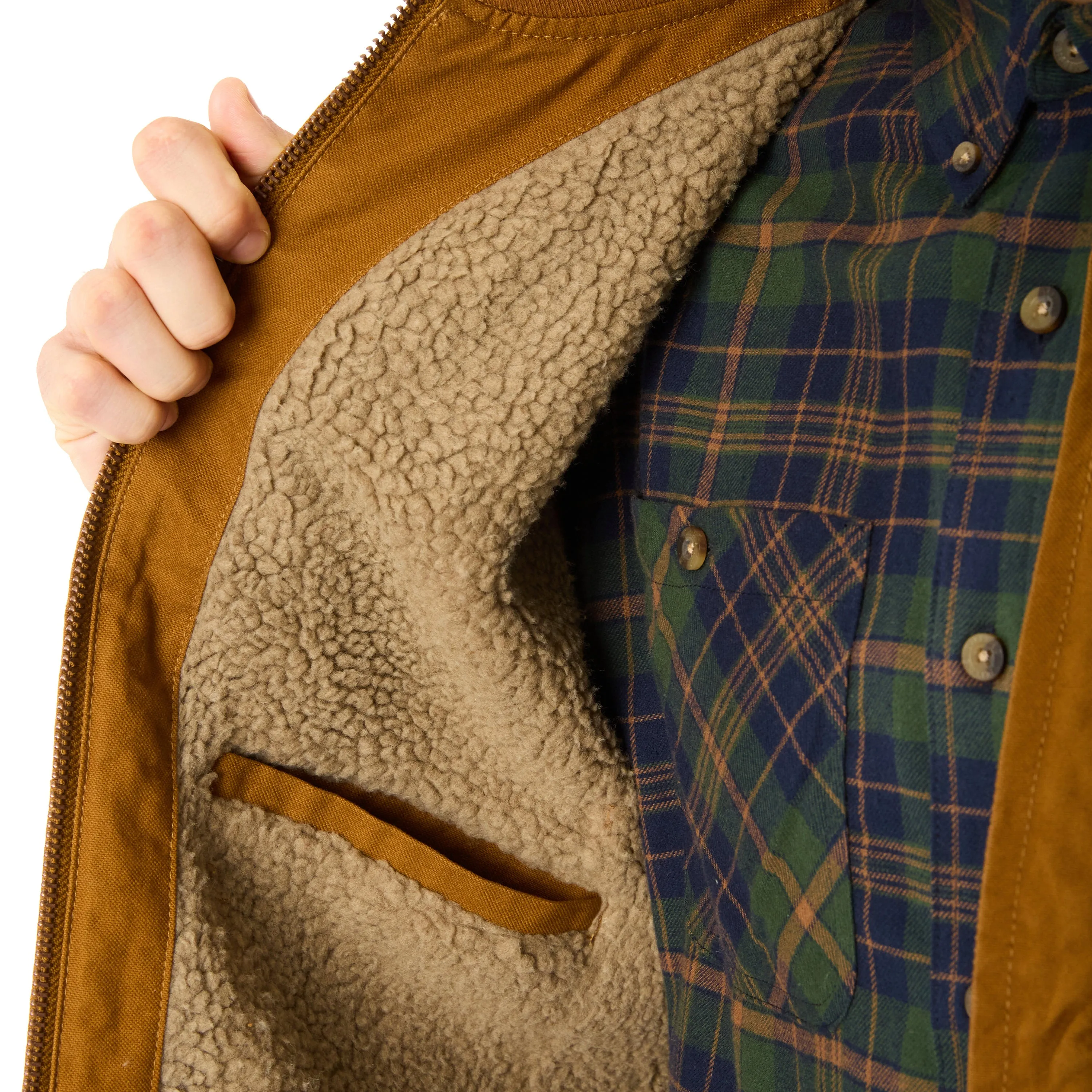 SHERPA-LINED DUCK VEST