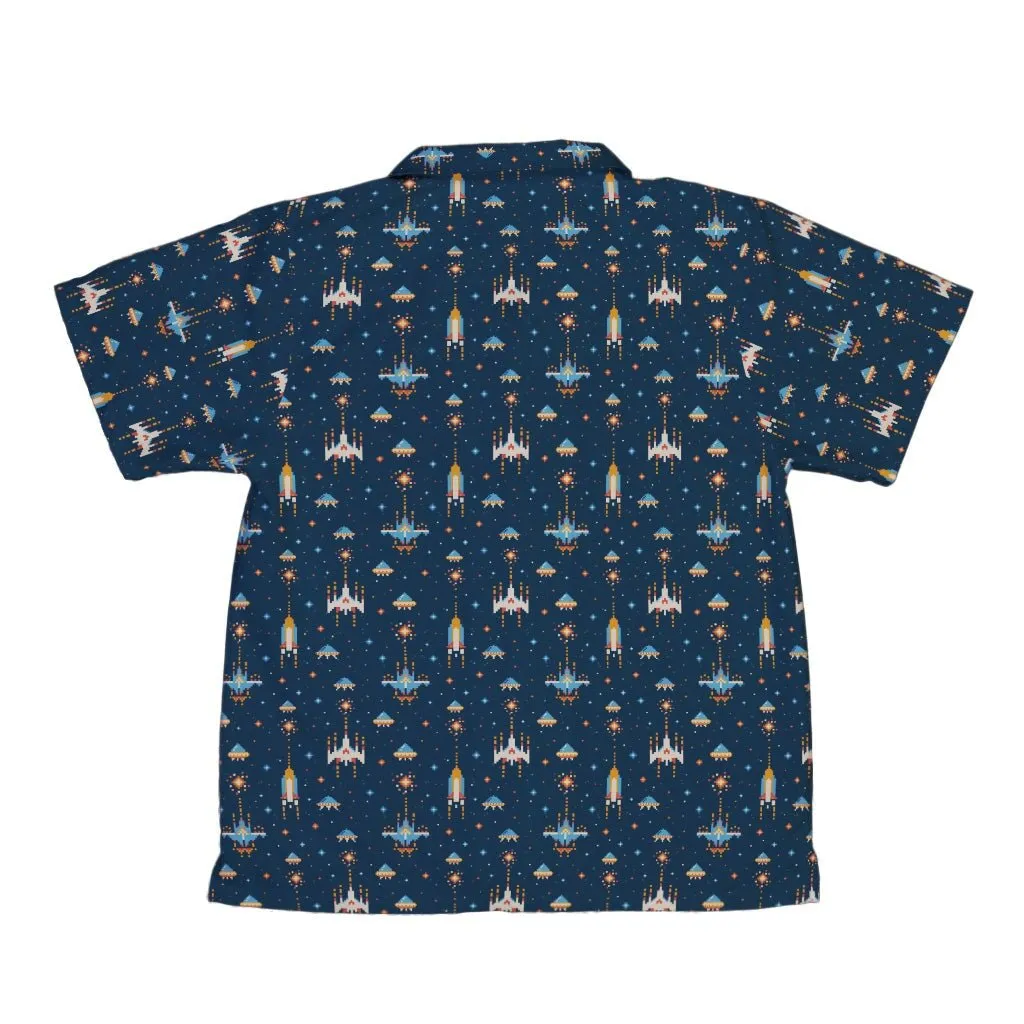 Space Retro Arcade Youth Hawaiian Shirt