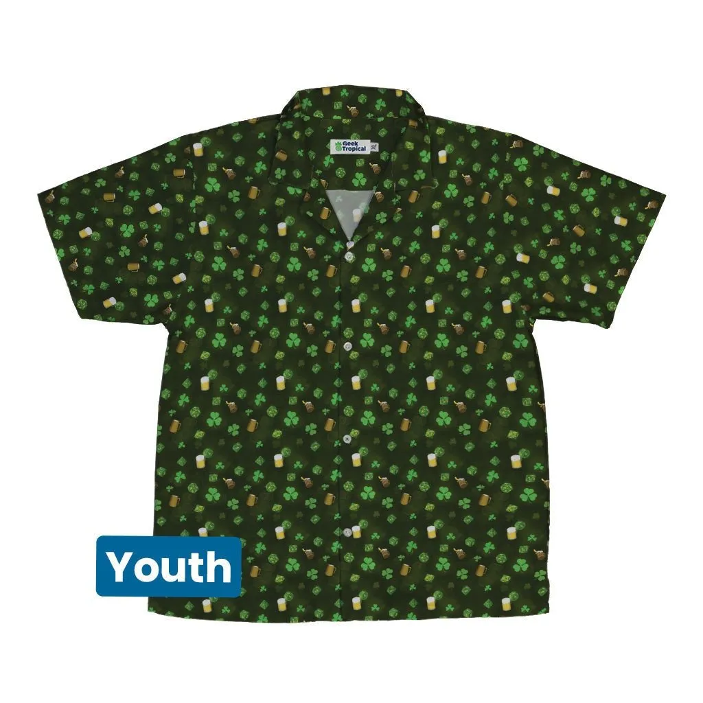 St. Patrick's Day Dnd Dice Youth Hawaiian Shirt