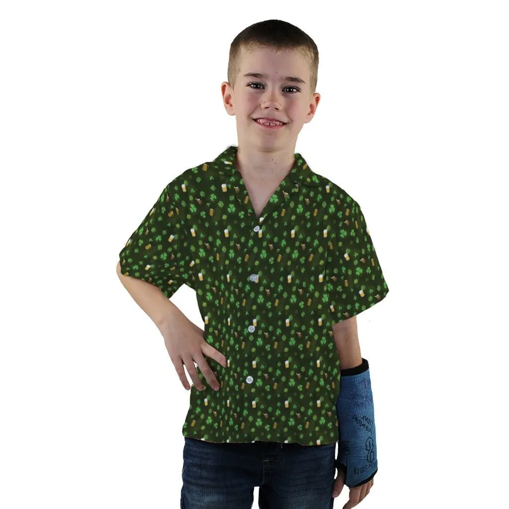 St. Patrick's Day Dnd Dice Youth Hawaiian Shirt