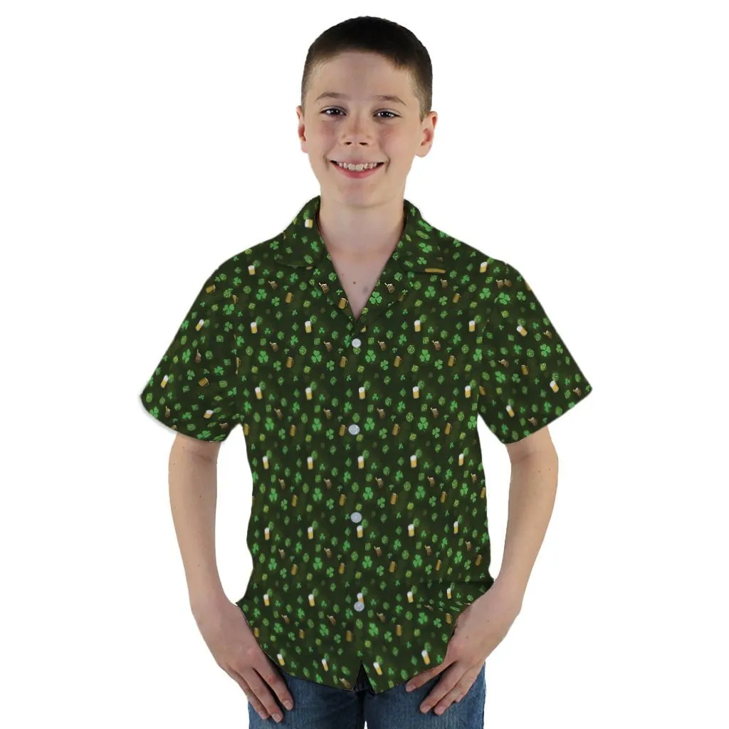 St. Patrick's Day Dnd Dice Youth Hawaiian Shirt