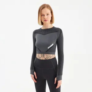 Super Seamless Crop Top (Black Shade)