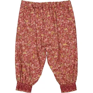 Trousers Sara Lined - flowers and cats