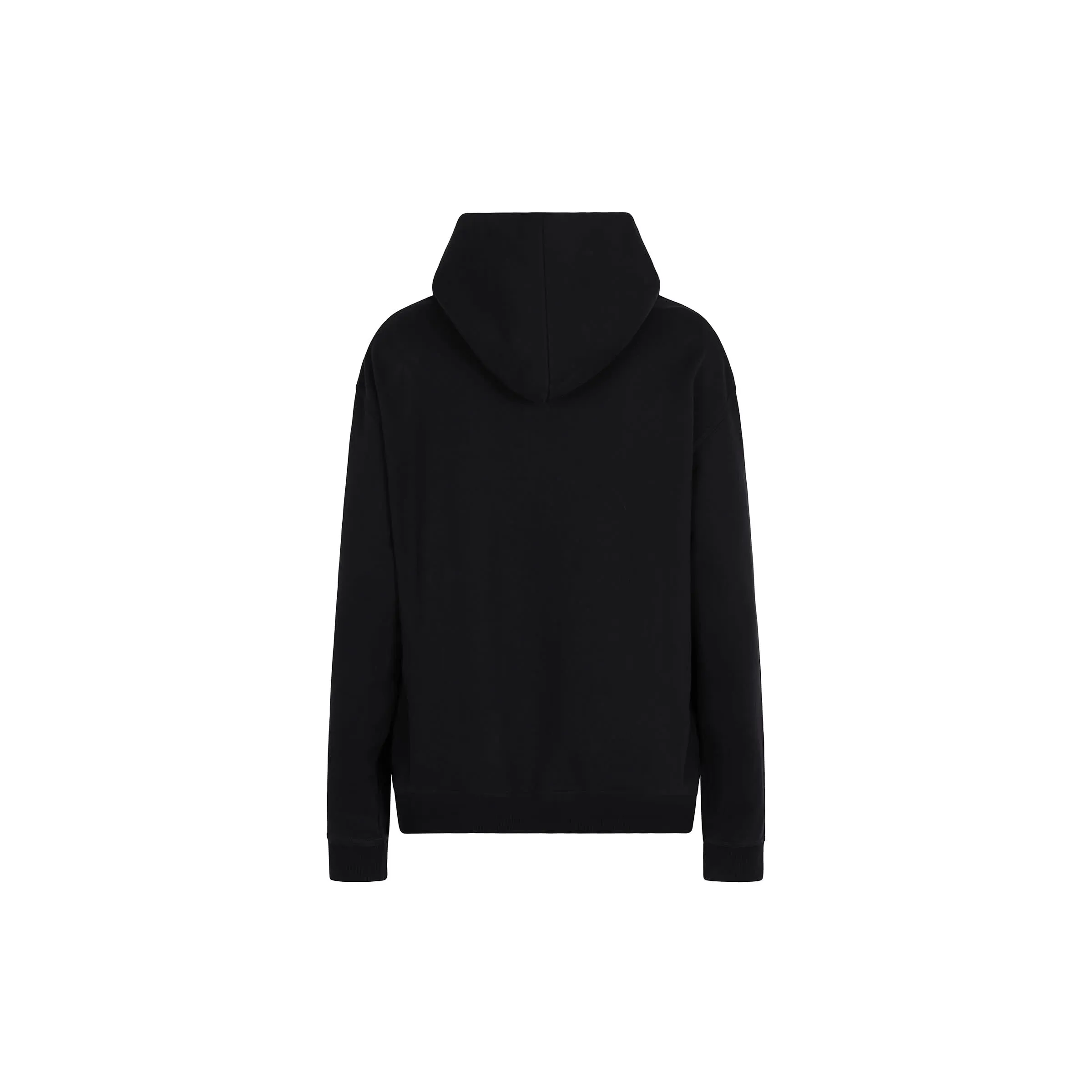 Upside Down Logo Hoodie in Black