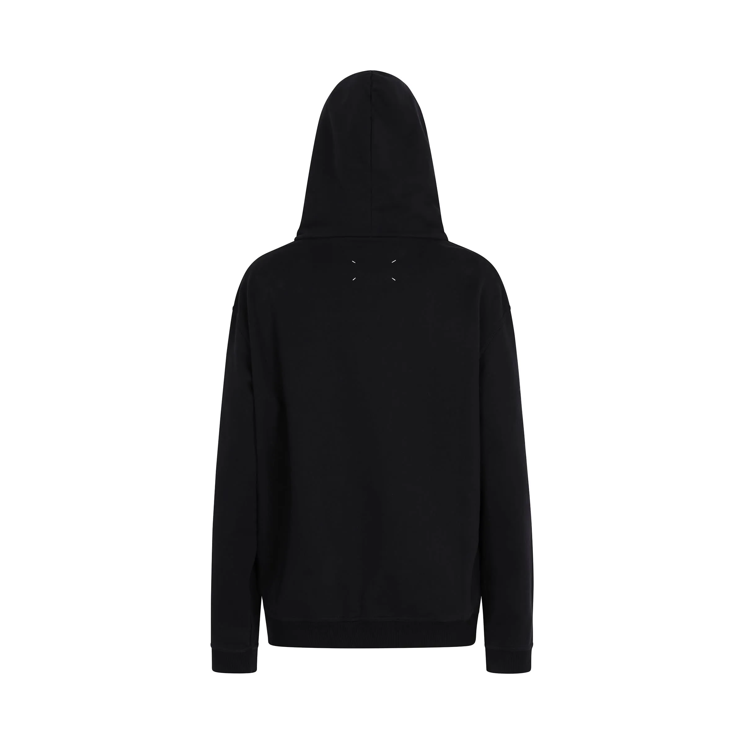 Upside Down Logo Hoodie in Black