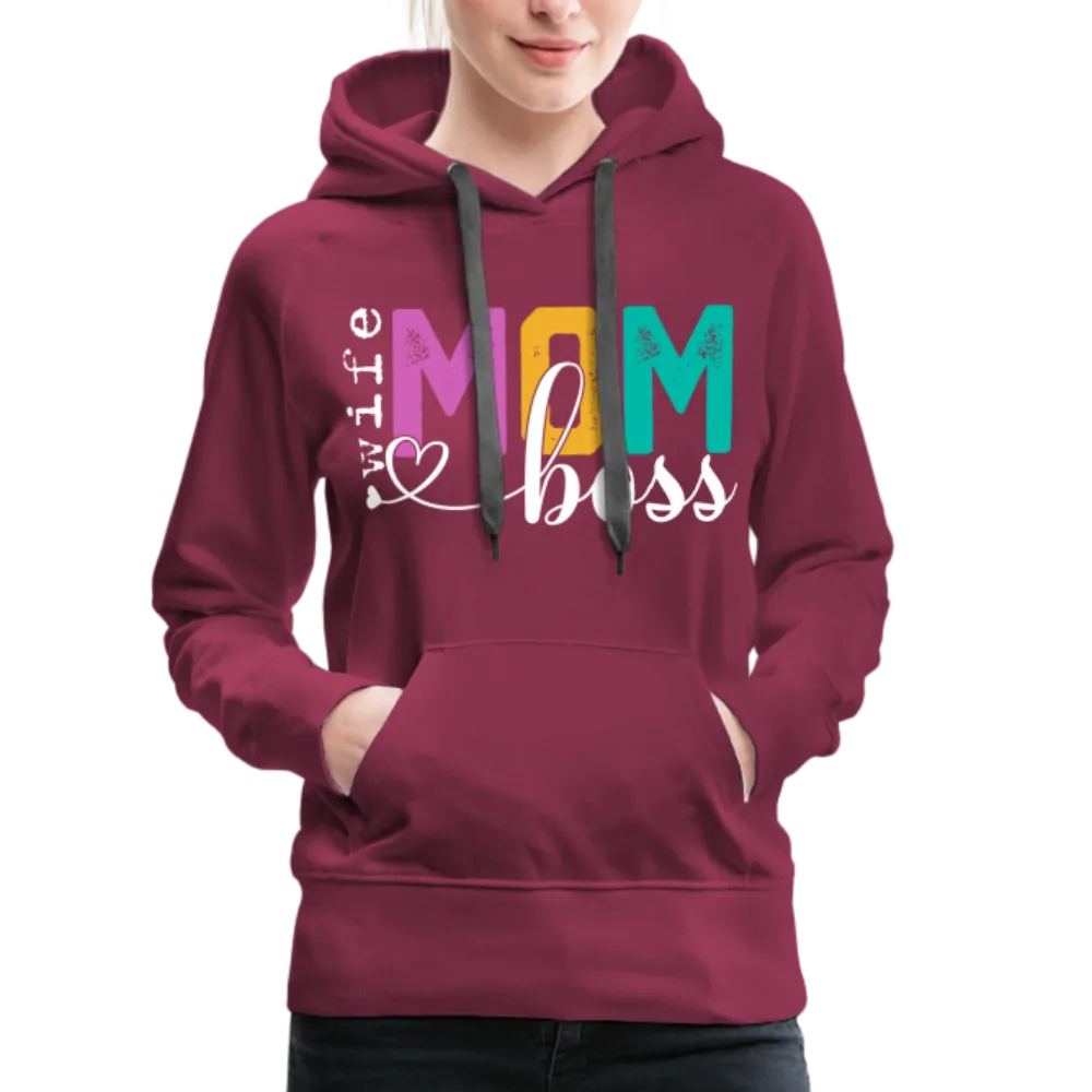 Wife Mom Boss Women’s Premium Hoodie