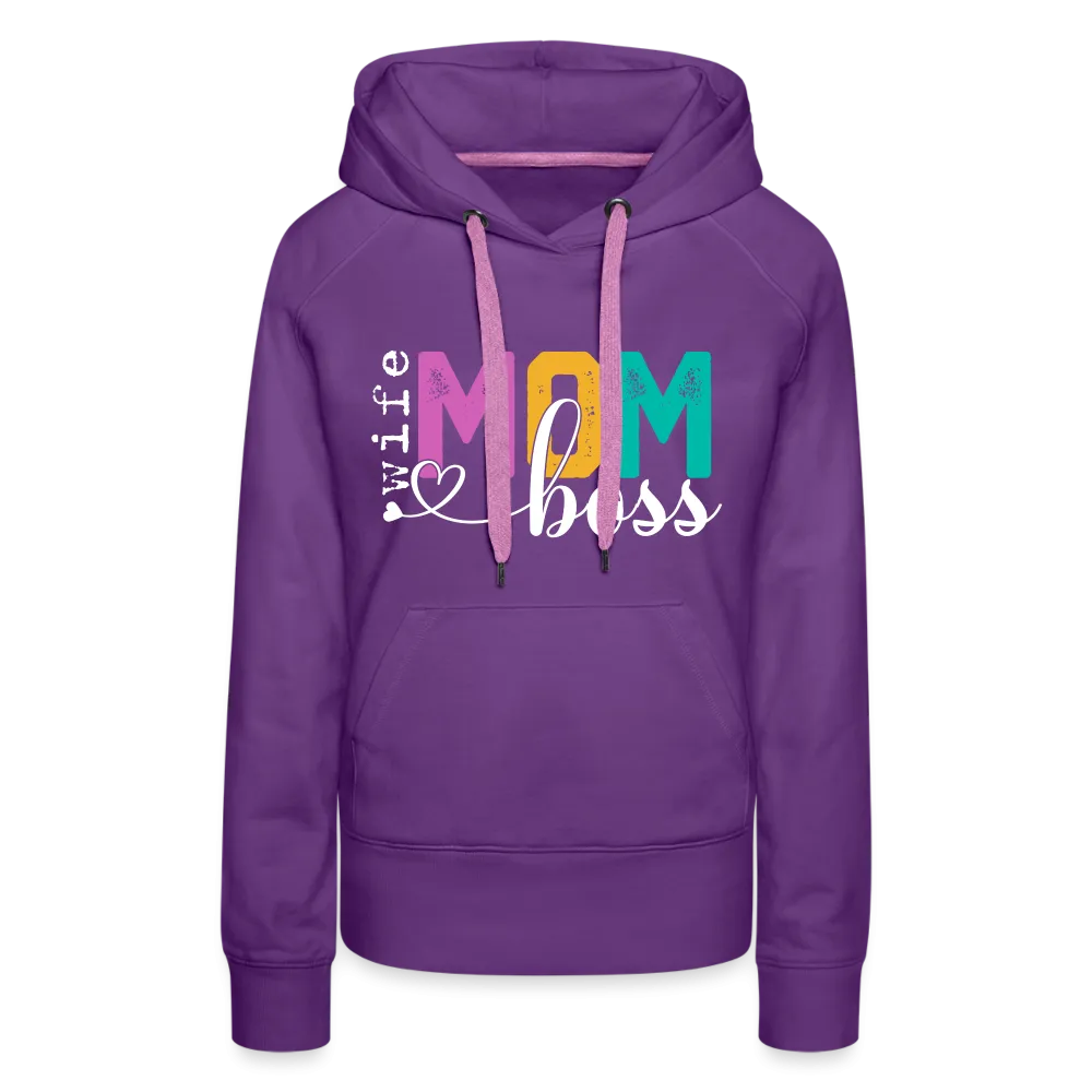 Wife Mom Boss Women’s Premium Hoodie