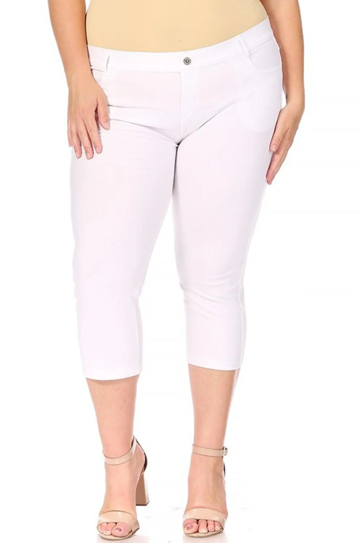 Women's Plus Size Casual Comfy Slim Pocket Jeggings