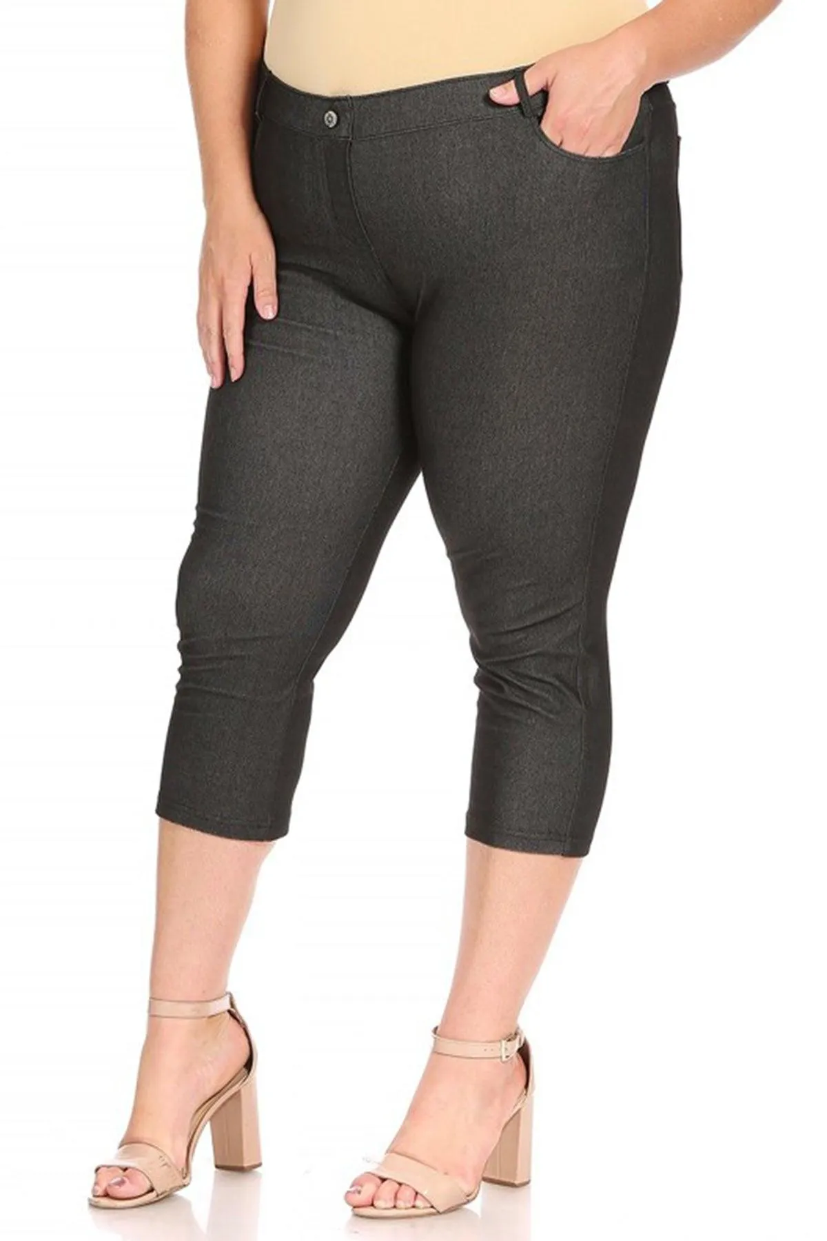 Women's Plus Size Casual Comfy Slim Pocket Jeggings