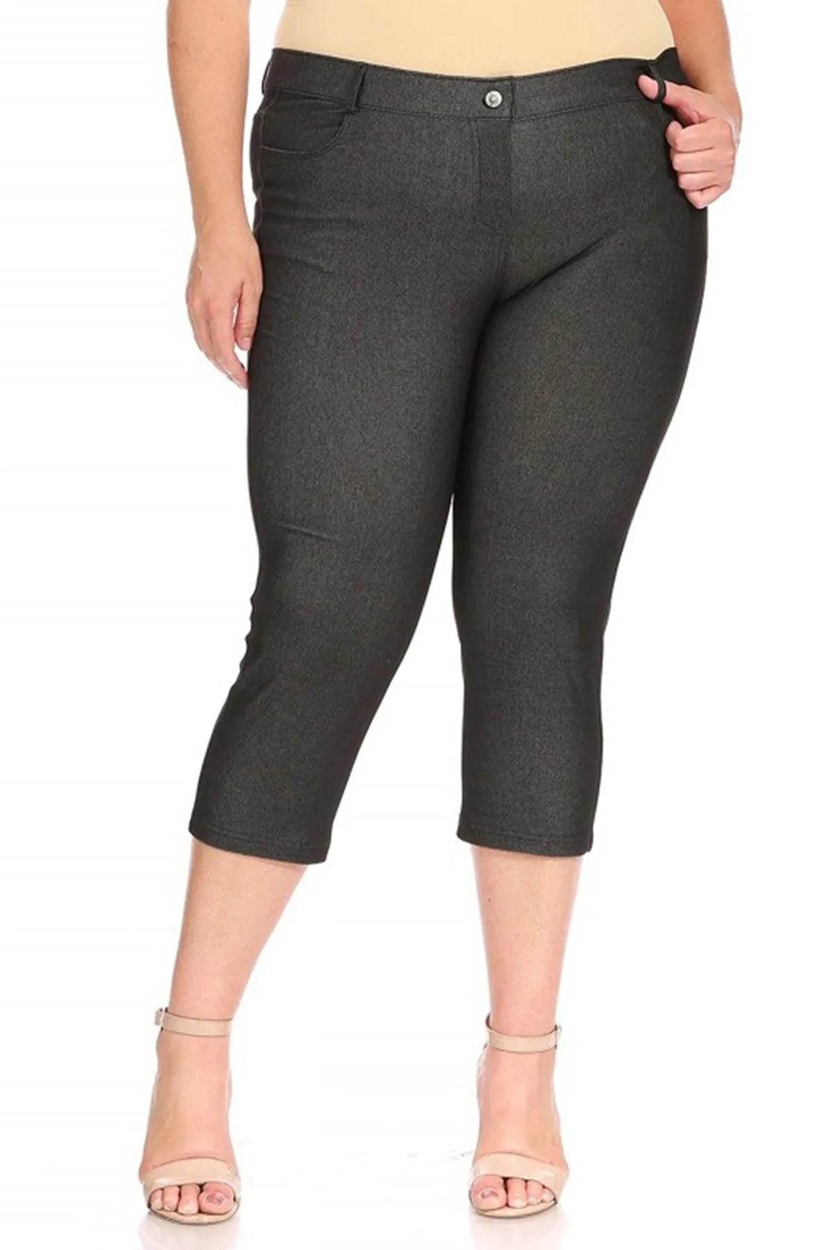 Women's Plus Size Casual Comfy Slim Pocket Jeggings