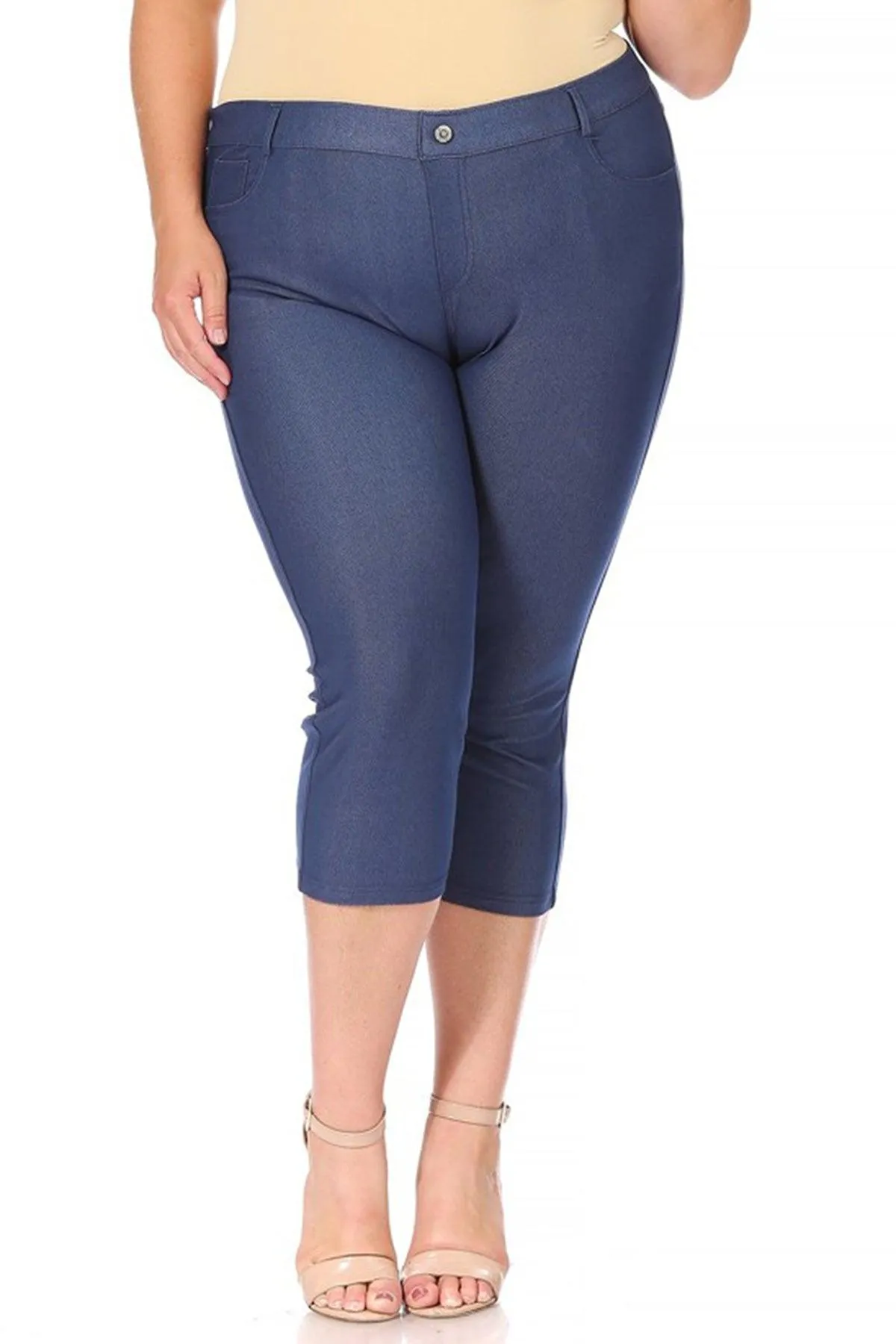 Women's Plus Size Casual Comfy Slim Pocket Jeggings